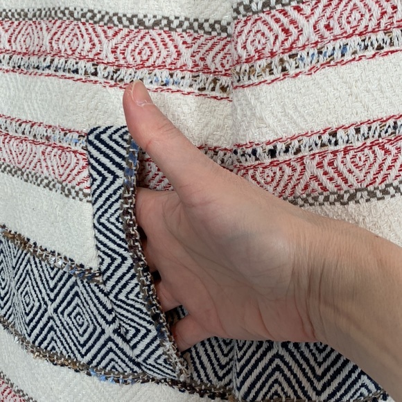 ZARA Woman Open Front Beaded Jacket Ivory Size Large - Picture 11 of 13